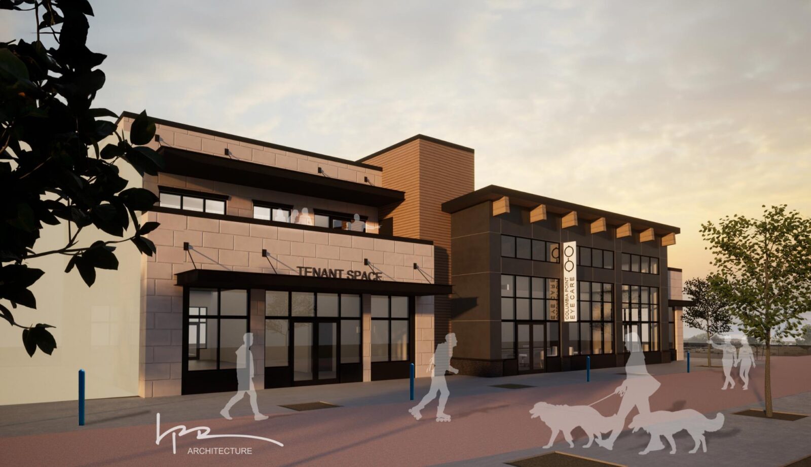 Artist's rendering of the new Columbia Point Eye Care building coming to Vista Field.