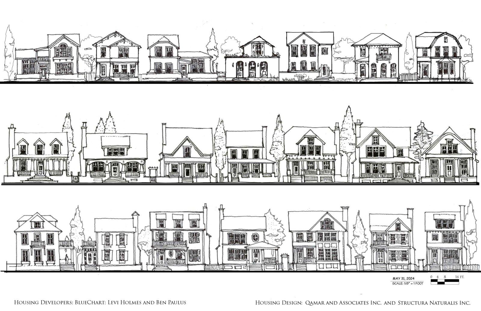 BlueChart Homes design library of single-family residential homes proposed for Vista Field.