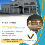 Blueberry Bridal Boutique Grand Opening Event Flyer