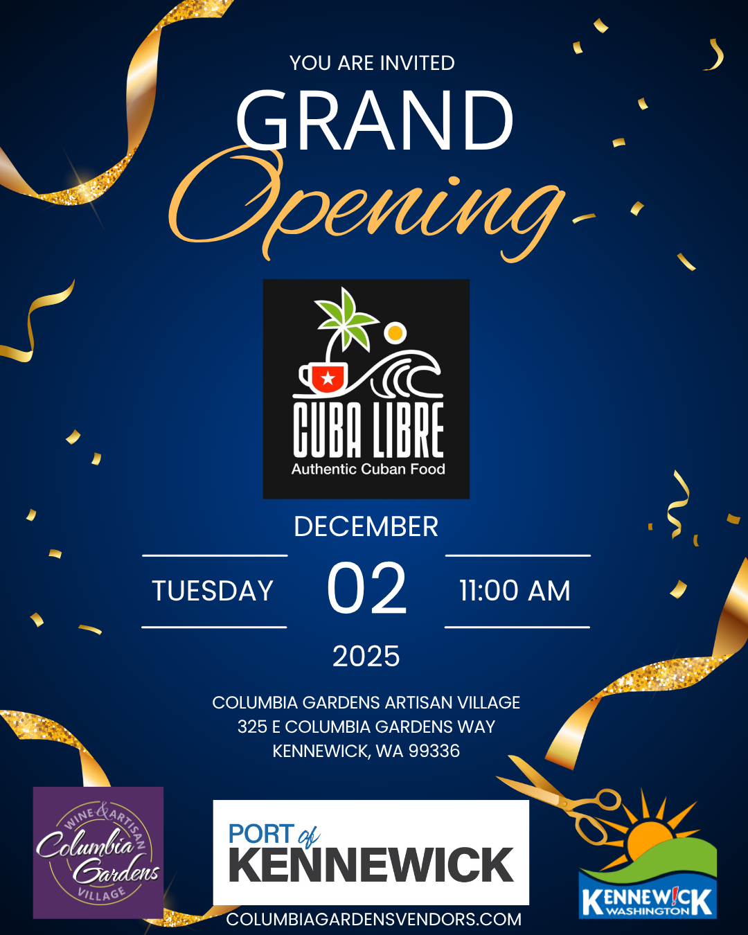 Cuba Libre Grand Opening Flyer 12.2.25