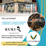 Kuki Izakaya Grand Opening Event Flyer 6.30.26