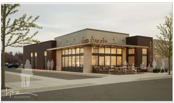 An artist rendering of Kuki Izakaya restaurant planned for Lot 15 at Vista Field.