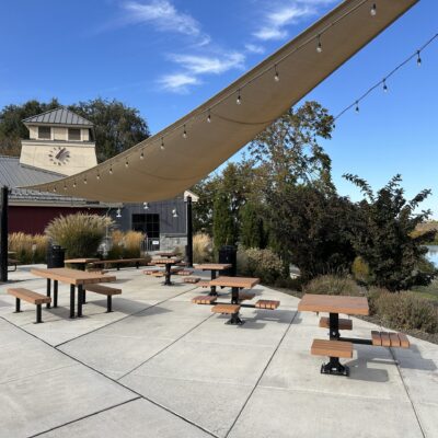 Outdoor Seating at Columbia Gardens Food Truck Plaza