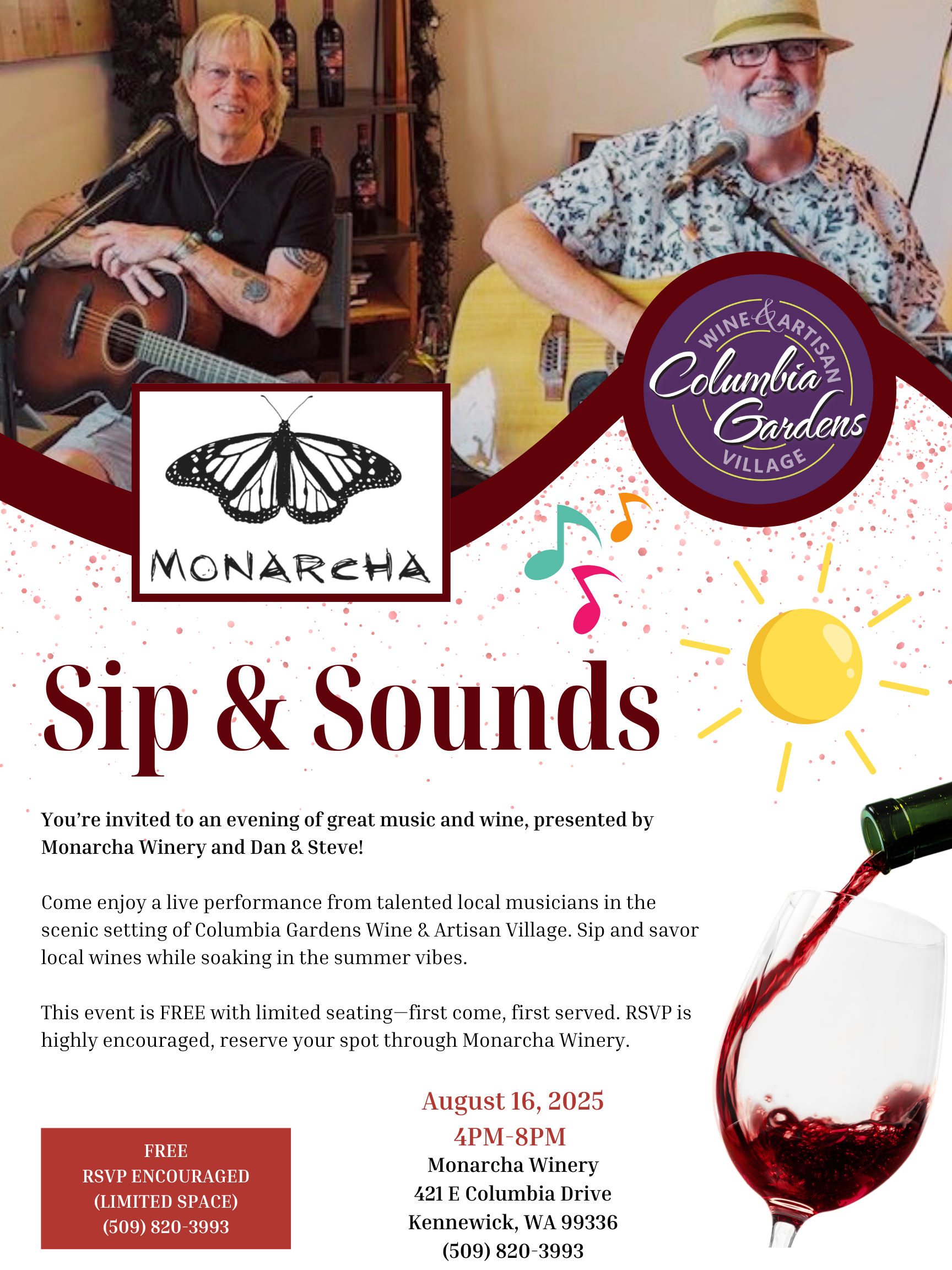 Sip & Sounds Flyer 8.16.25