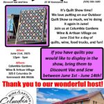 Sip & Show! Outdoor Quilt Show Flyer