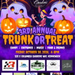 Trunk or Treat Flyer at Columbia Gardens 10.30.26