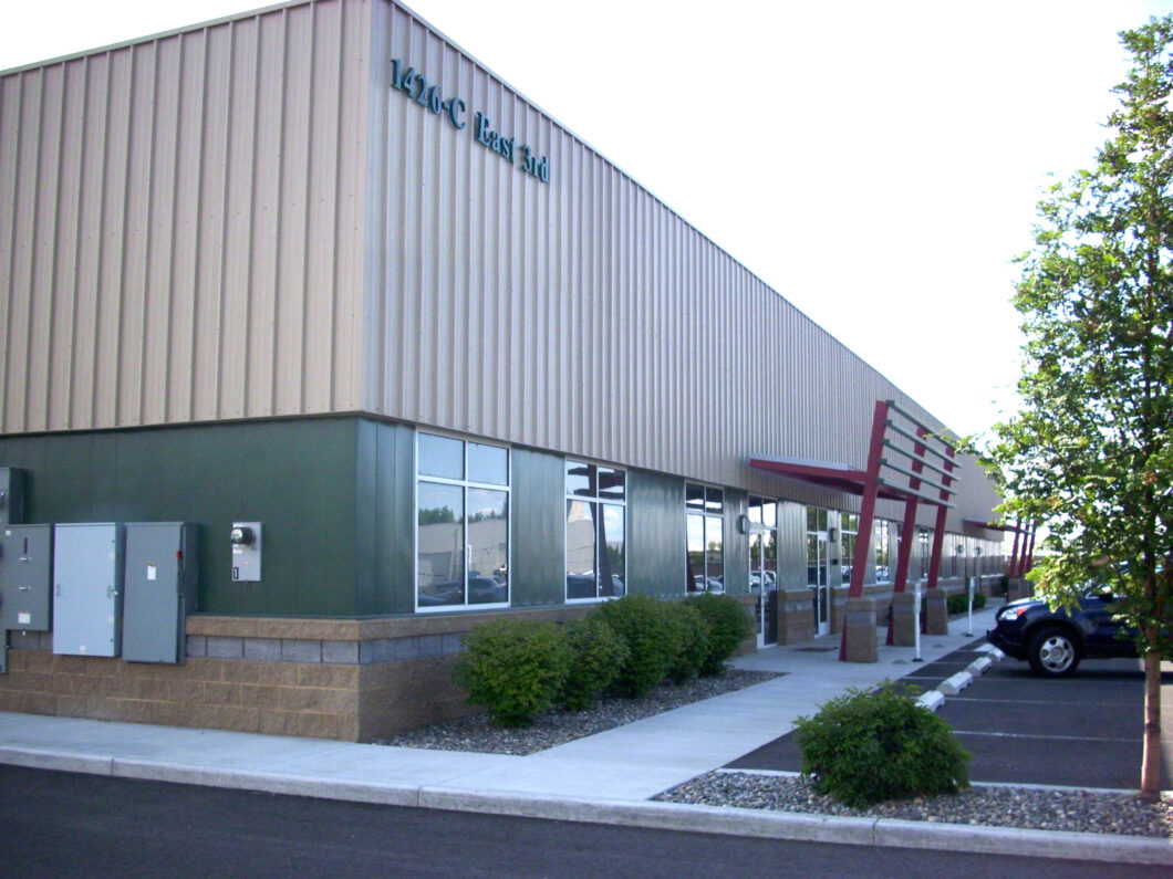 Ground-level exterior of Oak Street Industrial Park Development Building C.