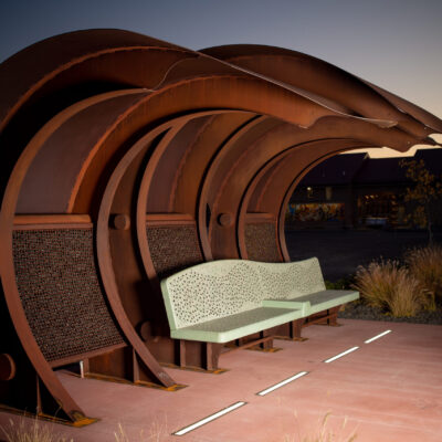 Rolling Bus Shelter at Columbia Gardens Wine and Artisan Village